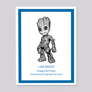 Marvel Groot Birthday Card