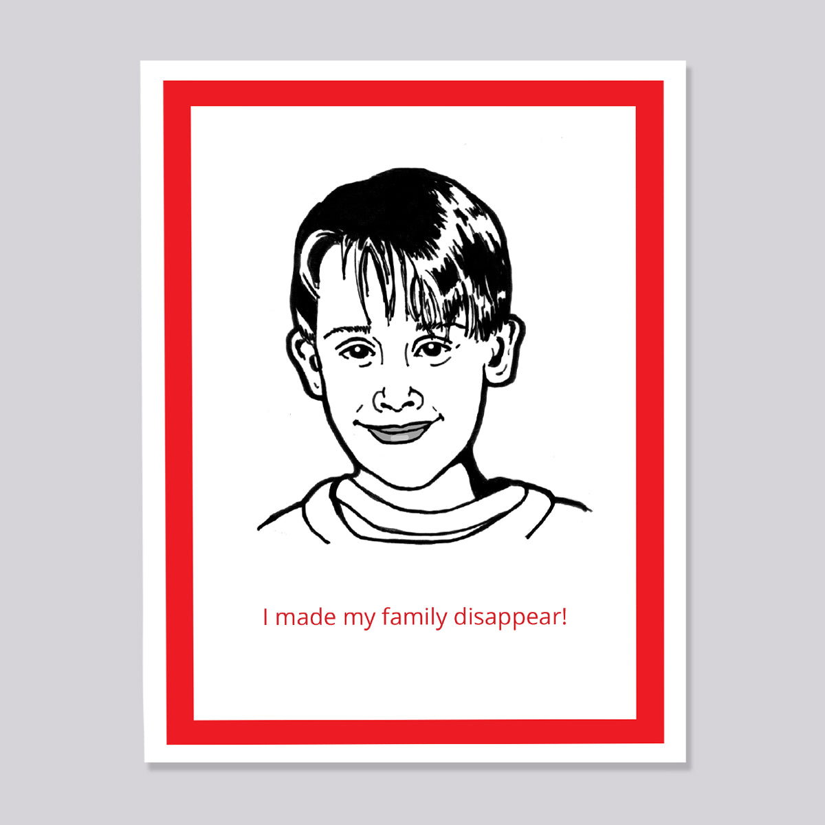 Home Alone Family Disappear Christmas Card
