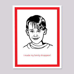 Home Alone Family Disappear Christmas Card