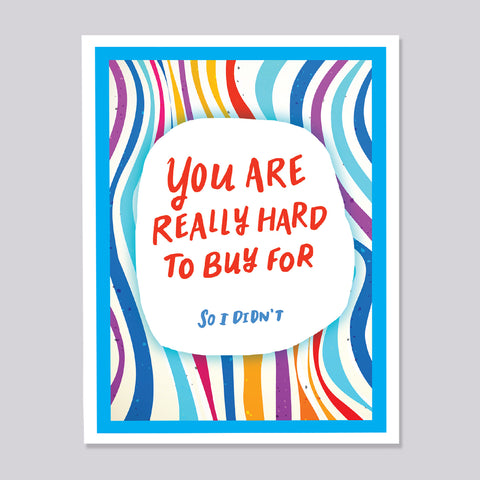 Hard to Buy For Hand Lettered Card