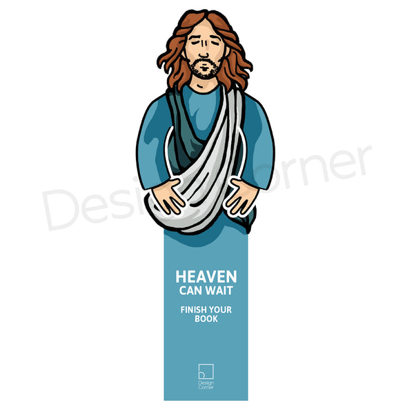 Heaven can wait Jesus Die Cut Bookmark