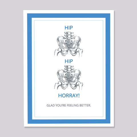 Hip Hip Horray Funny Get Well Card