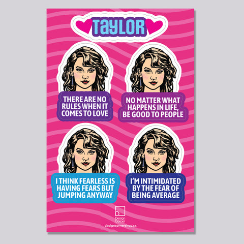 Taylor Swift quotes vinyl sticker sheet