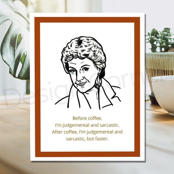 Golden Girls Dorothy Coffee Card