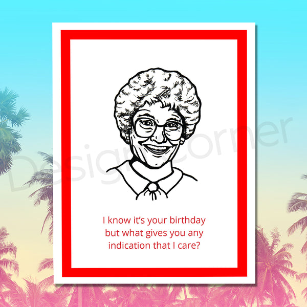 Golden Girls Sophia Birthday card