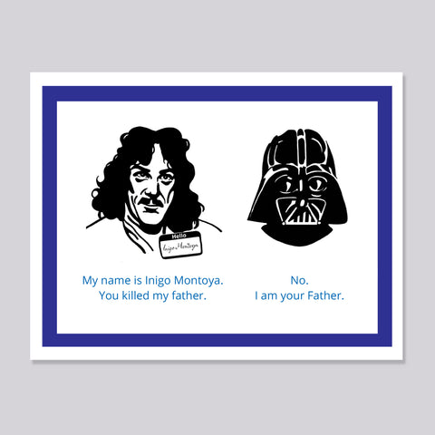 Princess Bride Star Wars Inigo and Darth Vader Card