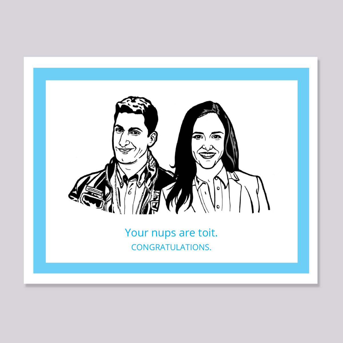 Brooklyn Nine Nine Jake and Amy toit nups Card