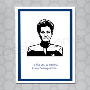 Star Trek Voyager Janeway Delta quadrant card