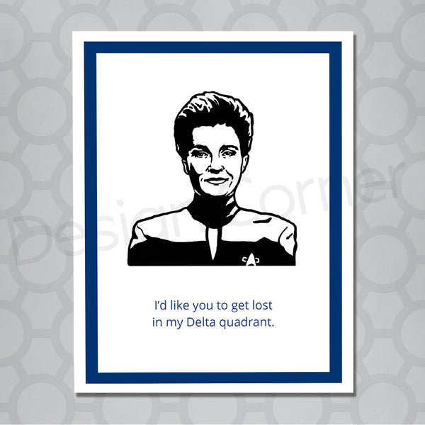 Star Trek Voyager Janeway Delta quadrant card