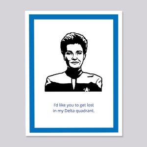 Star Trek Voyager Janeway Delta quadrant card