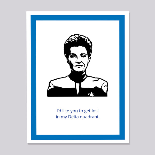 Star Trek Voyager Janeway Delta quadrant card