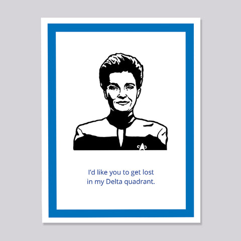 Star Trek Voyager Janeway Delta quadrant card