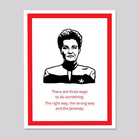 Star Trek Voyager Janeway Card