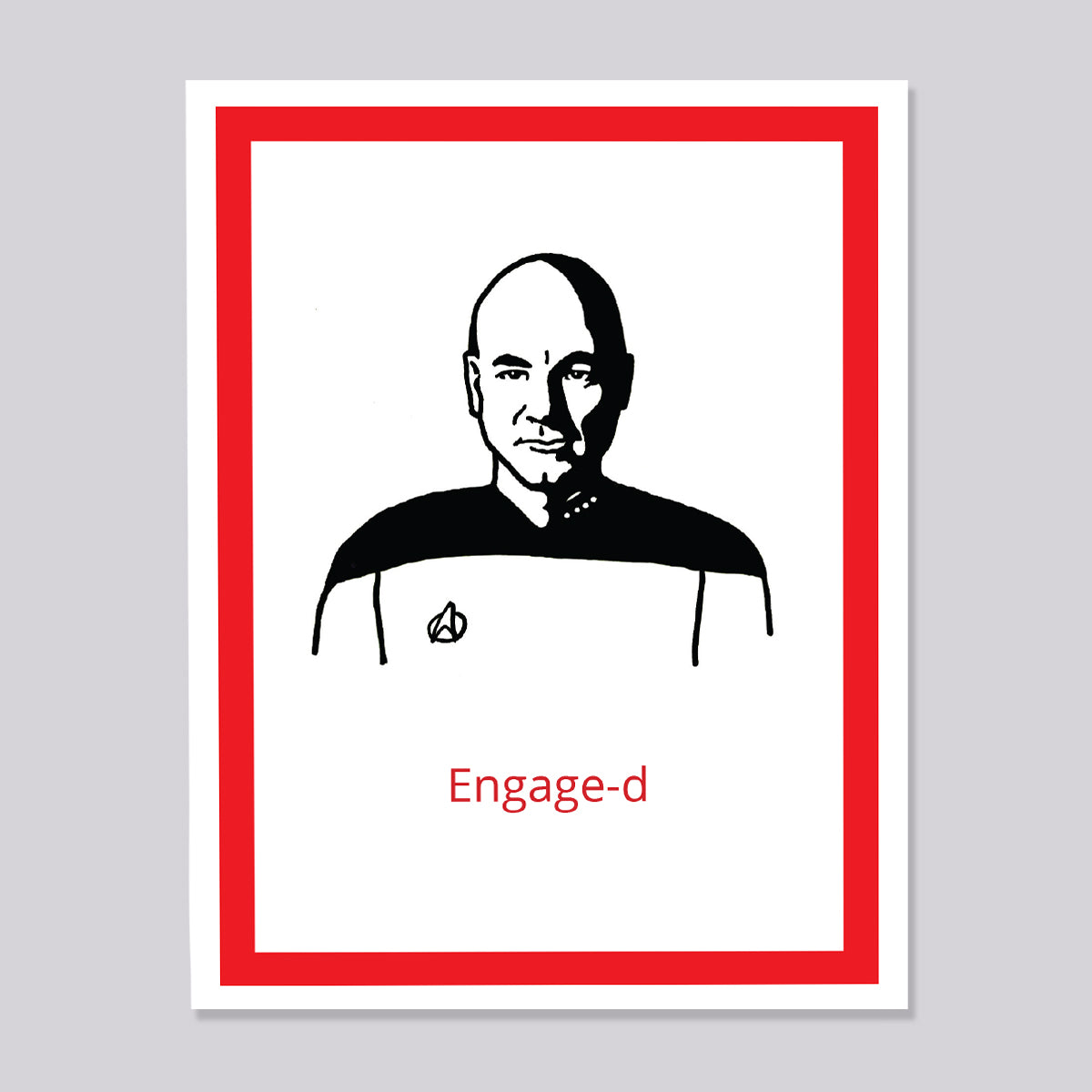 Star Trek Next Generation Picard Engagement Card