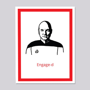 Star Trek Next Generation Picard Engagement Card