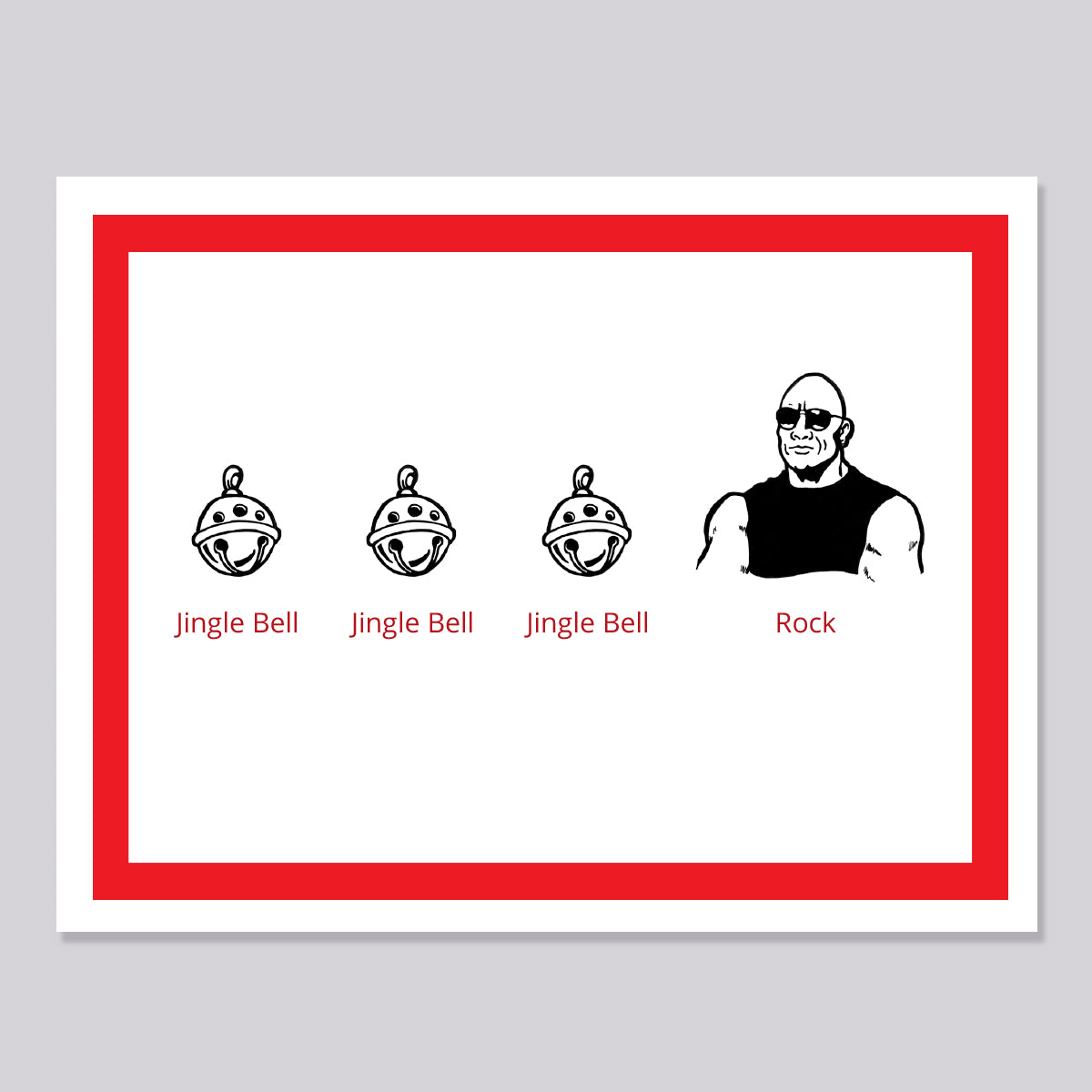 Dwayne Johnson Jingle Bell Rock Christmas Card
