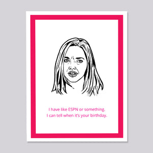 Mean Girls Karen ESPN Birthday Card