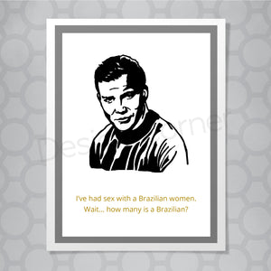 Star Trek Captain Kirk Brazilian Card