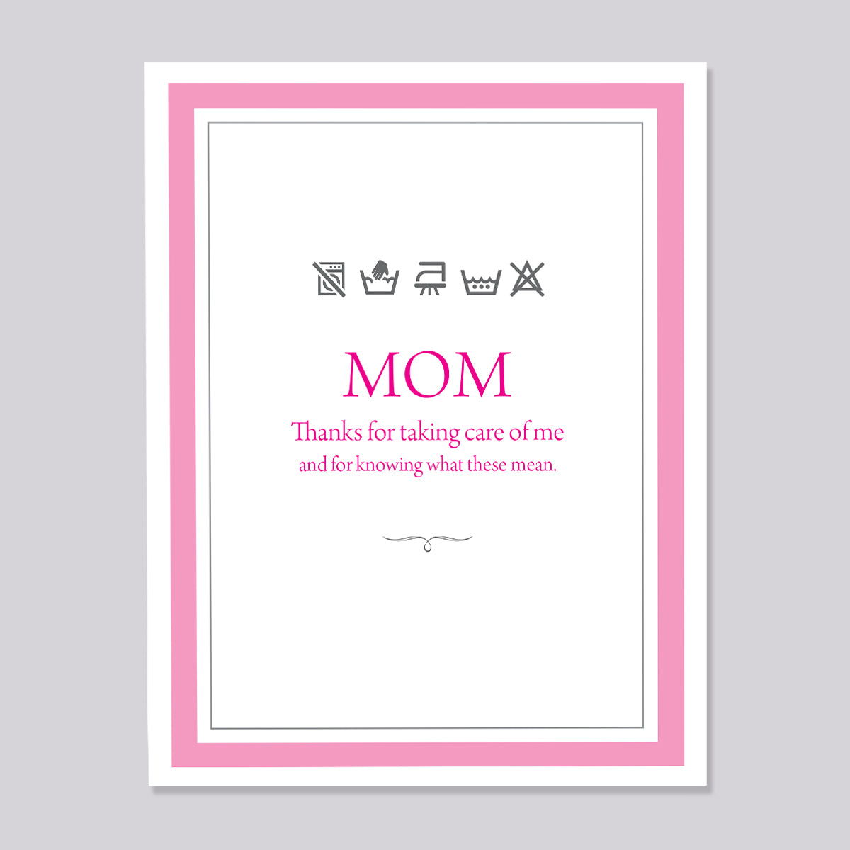 Laundry Labels Funny Mothers Day Card