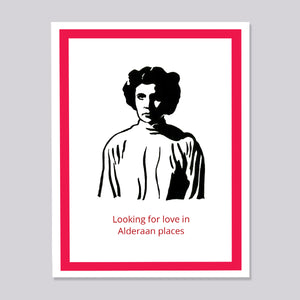 Star Wars Princess Leia Alderaan Card