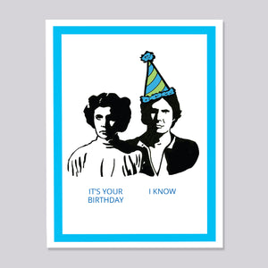 Star Wars Solo Leia Birthday card