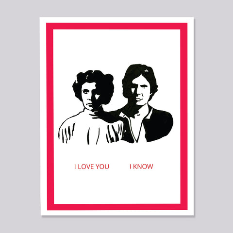Star Wars Solo Leia Love Card