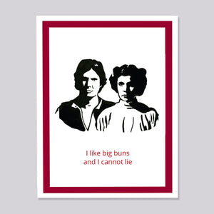 Star Wars Solo Leia Big Buns Card