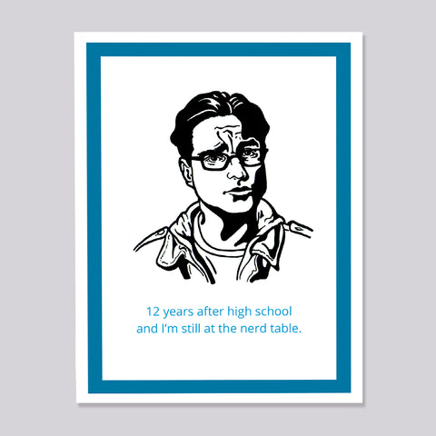 Big Bang Theory Leonard Nerd Table Card
