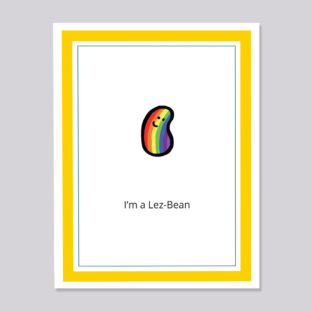 Lez Bean funny pun same sex card