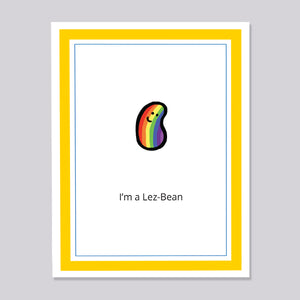 Lez Bean funny pun same sex card