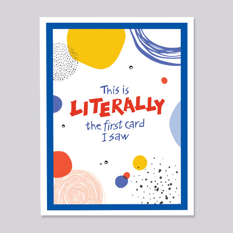 First Card I Saw Hand Lettered Card