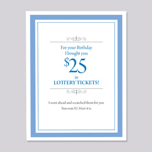 Lottery Ticket Birthday Funny Card