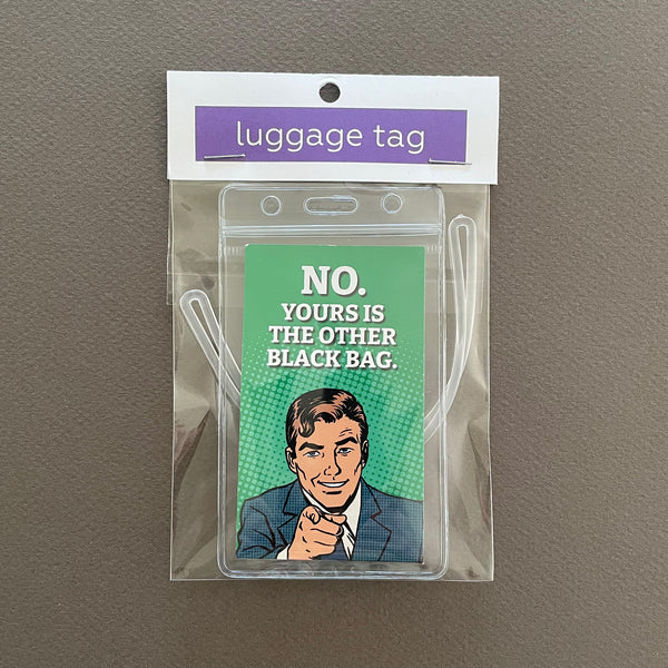 Black Bag Retro Funny Luggage Tag
