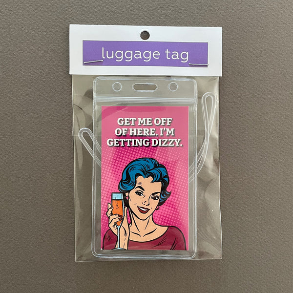 Dizzy Retro Funny Luggage Tag