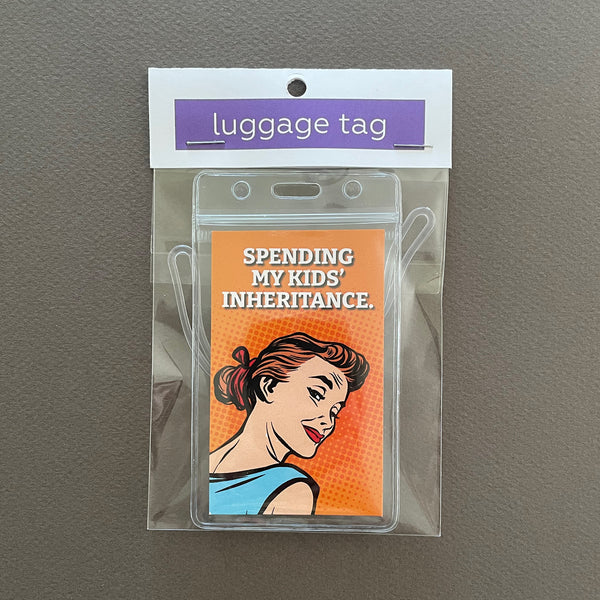 Kids' Inheritance Retro Funny Luggage Tag