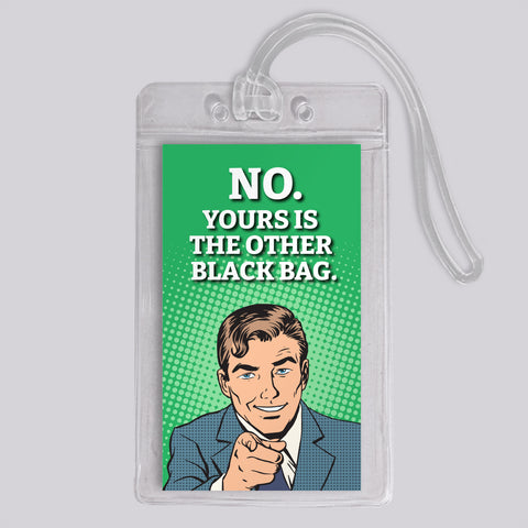 Black Bag Retro Funny Luggage Tag