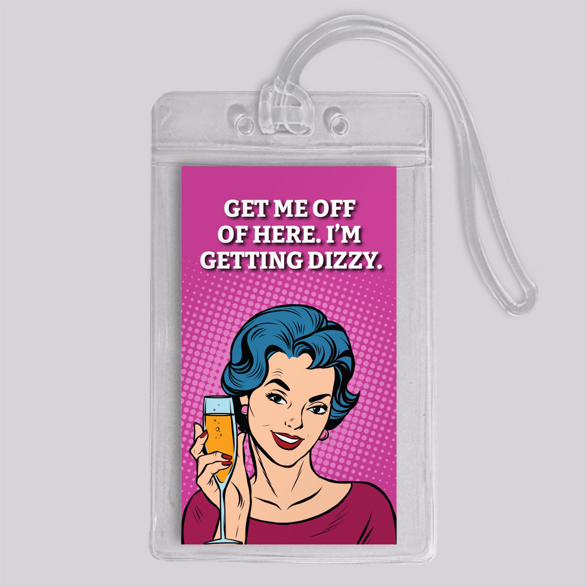 Dizzy Retro Funny Luggage Tag
