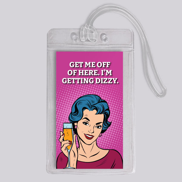 Dizzy Retro Funny Luggage Tag