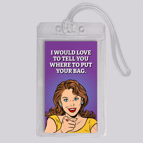 Tell you Retro Funny Luggage Tag