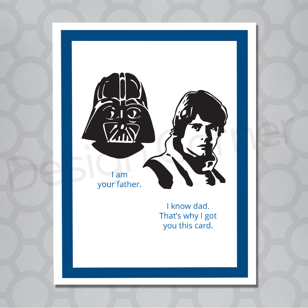 Star Wars Luke Skywalker Darth Vader card for dad