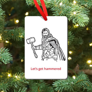 Marvel Thor Lets Get Hammered Magnet and Ornament