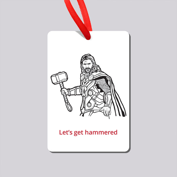 Marvel Thor Lets Get Hammered Magnet and Ornament