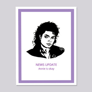 80s Michael Jackson Annie Card