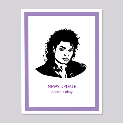 80s Michael Jackson Annie Card