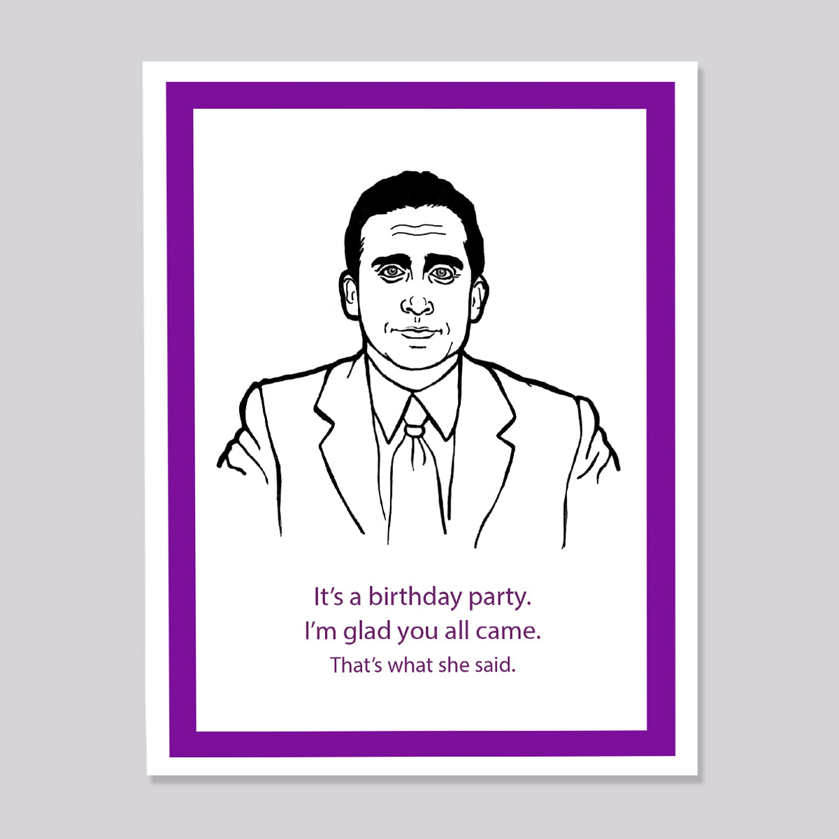 The Office Michael Birthday Party Card