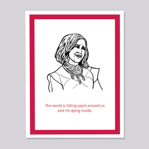 Schitts Creek Moira Dying Inside Card