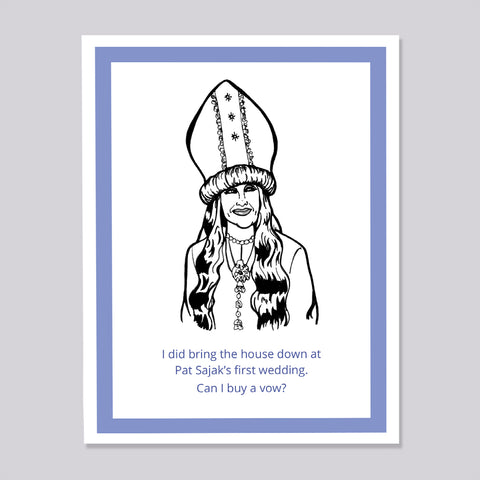 Schitts Creek Moira Sajak Wedding Card