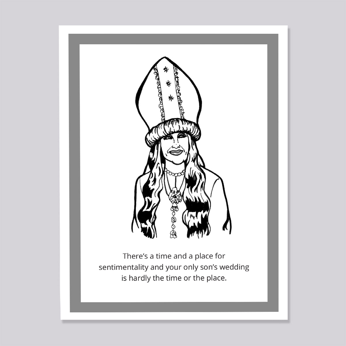 Schitts Creek Moira Son's Wedding Card