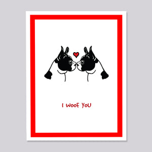 Mya the Boston Terrier Love Card