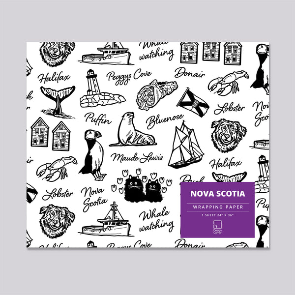 Nova Scotia illustrated Wrap 24"x36" Sheet